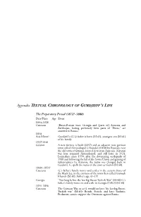 Appendix TEXTUAL CHRONOLOGY of GURDJIEFF's LIFE