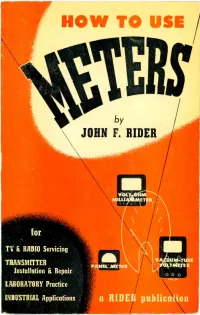 How to USE METERS