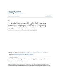 Lattice Boltzmann Modeling for Shallow Water Equations Using High