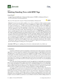 Marking Standing Trees with RFID Tags