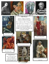 Pablo Picasso Study Guide