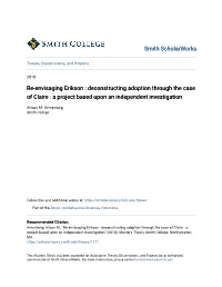 Re-Envisaging Erikson : Deconstructing Adoption Through the Case of Claire : a Project Based Upon an Independent Investigation