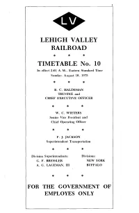 TIMETABLE No. 10 in Effect 2:01 A