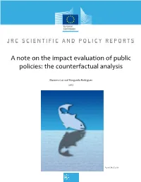 A Note on the Impact Evaluation of Public Policies: the Counterfactual Analysis