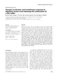 Changes in Selection and Evolutionary Responses in Migratory