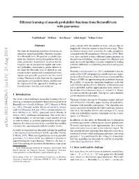 Efficient Learning of Smooth Probability Functions from Bernoulli Tests With
