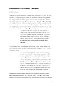 Heteroglossia in the Ensemble Programme