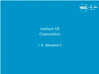 Lecture 19 Cryocoolers