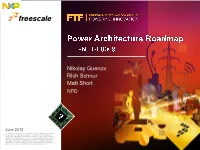 Power Architecture® Roadmap