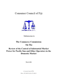 Submission to Commerce Commission on the Review of The