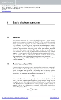 1 Basic Electromagnetism