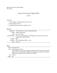Ashes of American Flags (2002) Wilco