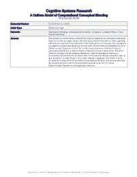 Cognitive Systems Research