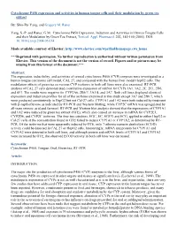 Cytochrome P450 Expression and Activities in Human Tongue Cells and Their Modulation by Green Tea Extract