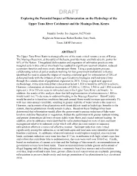 DRAFT Exploring the Potential Impact of Reforestation on the Hydrology of the Upper Tana River Catchment and the Masinga Dam, Kenya