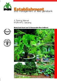 Establishment and Management of Field Genebank