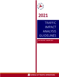 Traffic Impact Analysis (TIA) Guidelines