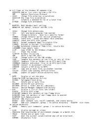 An AZ Index of the Windows XP Command Line