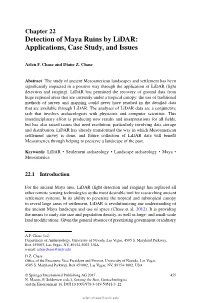 Detection of Maya Ruins by Lidar: Applications, Case Study, and Issues
