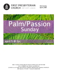 Liturgy (Pdf) for April 5, 2020