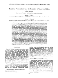 Nonlinear Viscoelasticity and the Formation of Transverse Ridges