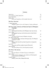 Overview Part Two: Social, Cultural, and Historical Aspects of Philippine
