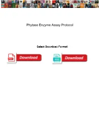 Phytase Enzyme Assay Protocol