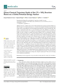 Quasi-Classical Trajectory Study of the CN + NH3 Reaction Based on a Global Potential Energy Surface