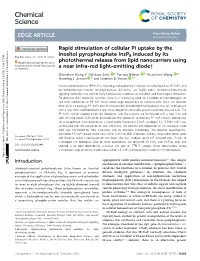 Rapid Stimulation of Cellular Pi Uptake by the Inositol Pyrophosphate Insp8