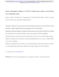 Selective Peptidomimetic Inhibitors of NTMT1/2: Rational Design, Synthesis, Characterization