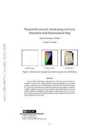 Temporally-Smooth Antialiasing and Lens Distortion with Rasterization Map