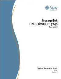 Timberwolf 9740 Library Storage Module System Assurance Guide