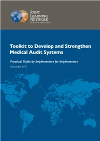 Toolkit to Develop and Strengthen Medical Audit Systems