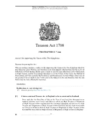 Treason Act 1708