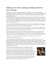 Welding on the Farm: Selecting a Welding Unit for the Farm Or Ranch