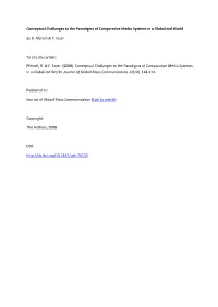 Conceptual Challanges to the Paradigms of Comparative Media Systems in a Globalized World by B
