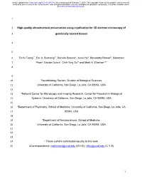 High-Quality Ultrastructural Preservation Using Cryofixation for 3D Electron Microscopy Of