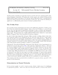 Lecture 23 — Differentially Private Machine Learning the Netflix Prize