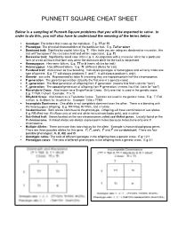 Punnett Square Cheat Sheet