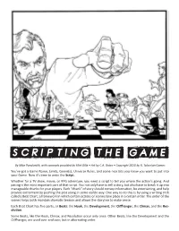 Scripting the Game