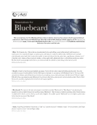 The Annotations for the Bluebeard Fairy Tale Are Below. Sources Have