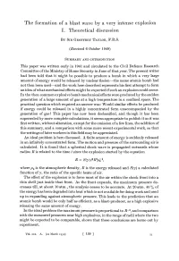 The Formation of a Blast Wave by a Very Intense Explosion I. Theoretical Discussion