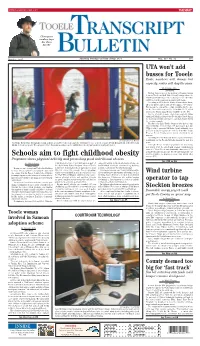 Transcript Bulletin Welcomes Let- Ball to Choose Between Two Leagues”) Ters to the Editor from Readers
