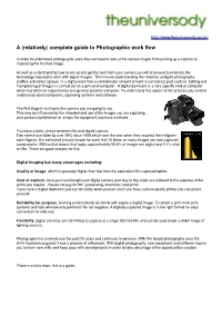 A (Relatively) Complete Guide to Photographic Work Flow