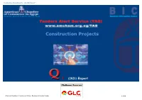 Construction Projects Sector - Q1 2021 Report