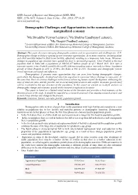 Demographic Challenges and Opportunities in the Context of U