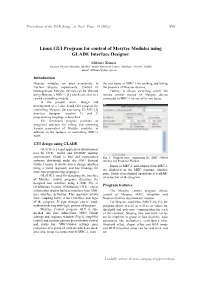 Linux GUI Program for Control of Mesytec Modules Using GLADE Interface Designer