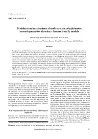 Modifiers and Mechanisms of Multi-System Polyglutamine