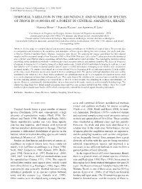Temporal Variation in the Abundance and Number of Species of Frogs in 10,000 Ha of a Forest in Central Amazonia, Brazil