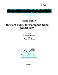 TMDL Report Nutrient TMDL for Pompano Canal
